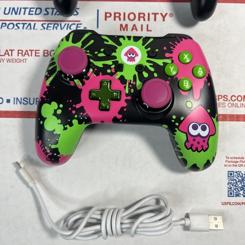 2 PowerA Nintendo Switch / Gamecube - Splatoon 2  WIRED Controllers -SAME DAY - Picture 2 of 4