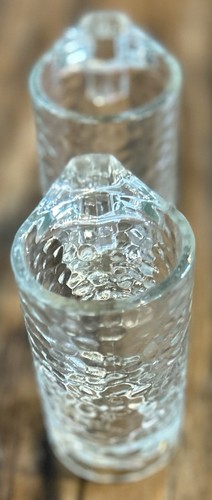 VINTAGE Libbey Shot Glasses Hammered Texture with Handles, Set of 2, 2.75" - Picture 3 of 5