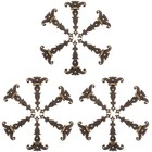  Set of 3 Torbänder Schaniere Dekorative Scharniere Vintage-Schrankscharniere