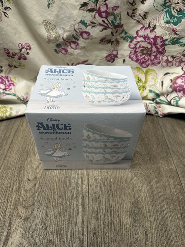 Alice in Wonderland Cereal Bowls - New Boxed - Picture 1 of 4