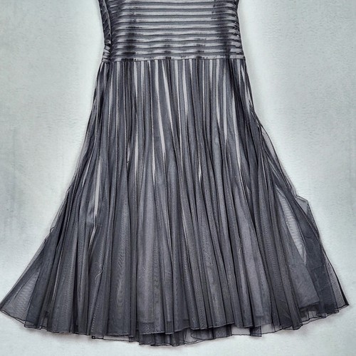 WHBM WHITE HOUSE BLACK MARKET Dress Womens Size 8 Black Witchcore Gothcore - Picture 8 of 16