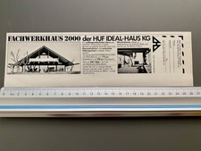 HUF Ideal Haus KG Fachwerkhaus Hartenfels 1973 Vintage Ad Werbung Reklame
