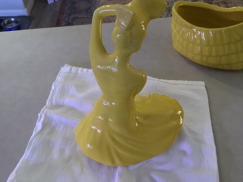 DANCING LADY COOKIE JAR sunflower FIESTA WARE NEW 1st NWT - Picture 20 of 21