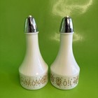 Vintage Gemco Butterfly Gold Oil and Vinegar Cruet Set Shakers - EXCELLENT