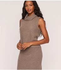 THE CASHMERE SALE 100 Cashmere Sleeveless Turtleneck Pullover Sweater Size M