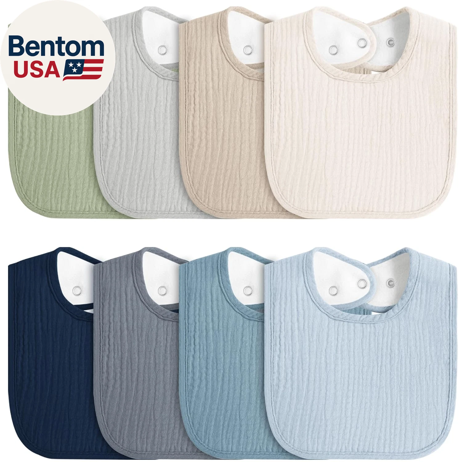 8-Pack Baby Muslin Bibs, Soft Cotton Drool Bibs for Boys Girls, Adjustable and A
Opens in a new wind