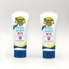 2 Pack Banana Boat Mineral-Based Sunscreen Lotion for Kids, SPF 50+ Exp:01/2026