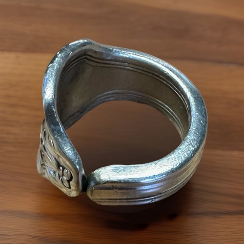 Löffel Ring Vintage Silberbesteck Schmuck Band Recycling Schmuck Erbstück Ring 11,5 - Bild 7 von 7