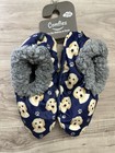 Comfies Womens Goldendoodle Dog Slippers - Sherpa Lined Animal Print Booties