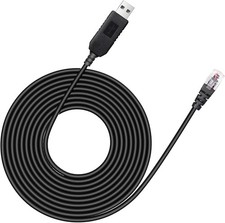 USB to RJ11 Radar Detector Power Cable,DC5V-12V RJ11, Black