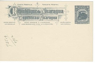 Nicaragua 1912 cartolina postale cancelleria HG P77 inutilizzata intero postale cartolina