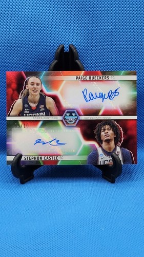 Bueckers Castle Dual JERSEY # MATCH AUTO Red 5/10 2023-24 Bowman Best U UConn 🔥