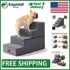 High-Density Foam Pet Stairs: Secure 4-Step Solution for Small Dogs  Cats