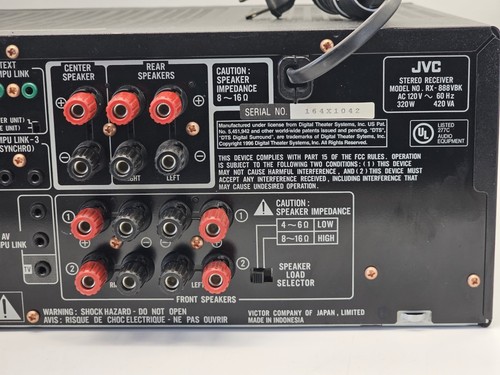JVC RX-888V Audio / Video Control Stereo Receiver - Picture 10 of 12
