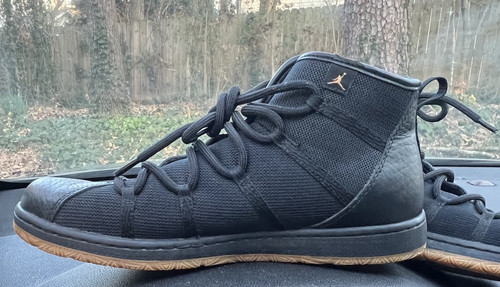 Jordan Galaxy Black Gum Schuhe schwarz/schwarz Größe 10 selten authentisch bestanden CheckCheck - Bild 1 von 16