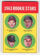 Rookie Stars Ed Kirkpatrick John Bateman Roggenburk Bearnarth 1963 Topps #386 VG