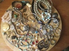 Pre-owned Vintage Costume Jewelry MIXED LOT All Wearable Beads Charms Pendants