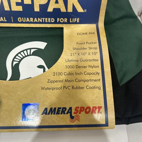 MSU Michigan State Spartans Duffel Gym Bag Small. Done Pak New - Picture 2 of 4