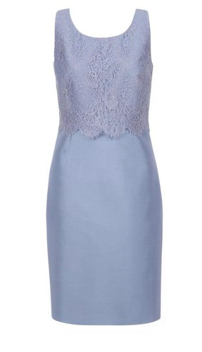 Hobbs DELPHINIUM DRESS SUIT Mid Blue UK12 Dress 14 Uk Jacket VGC - Picture 3 of 18