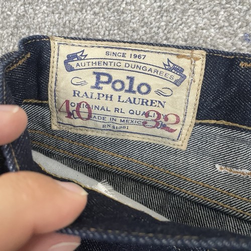 POLO Ralph Lauren Jeans Mens 40x32 (Fit 42x33) Selvedge Denim Hampton Straight - Picture 9 of 12