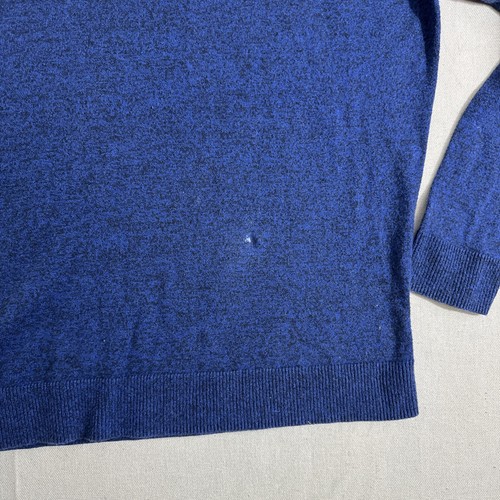 Maglione girocollo 1901 95% cotone 5% cashmere taglia LX blu toni nero casual - Foto 5 di 8