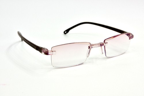 Anti Blue Light Tinted Rimless Reading Glasses Mens Womans Anti Fatigue RG2ABL - Picture 11 of 12