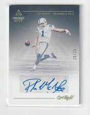 2019 Panini Luminance Autograph #SS-PMA Pat McAfee card, #/25