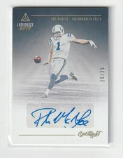 2019 Panini Luminance Autograph #SS-PMA Pat McAfee card, #/25
