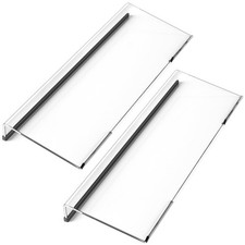 2 PCS Ergonomic Computer Keyboard Stand Clear Acrylic Tilted Riser Tray