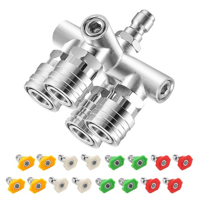 #ad Quadruple Pressure Washer Tips 4 in 1 Power Washer Nozzle 4 Nozzle for Pres... $63.27