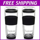 Stylish Glass Travel Cup - Double Wall Insulation