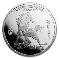 1 oz Silver Round - APMEX (2014 Year of the Horse) 66.33 per troy oz