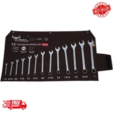 Wrench & Tool Roll up SAE Pouch Organizer Bag 13 Pocket Handmade 16 Oz. Water Re