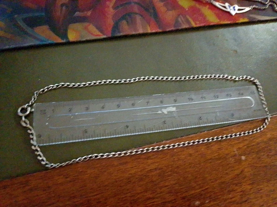 Collanina Girocollo In Argento 925 Vintage Fine Da Bambino Semplice - Immagine 2 di 4