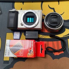 Sony Alpha A6000 Digital Camera with 16-50mm Lens 24.3MP Silver Date/Time Stamp