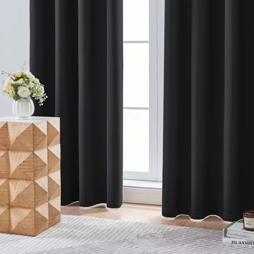 Halloween Shortout Vorhänge für Schlafzimmer 54 40" B x 54" L (2er Pack) schwarz - Bild 5 von 8