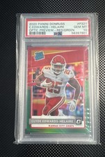 Rated Rookie Clyde Edwards-Helaire #P-321 Optic Preview Red & Green Prizm (RC)