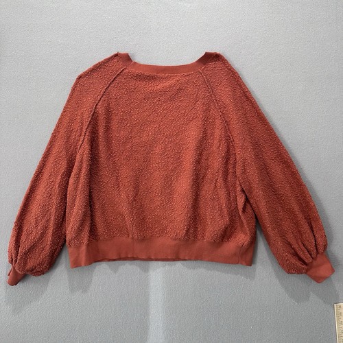 Suéter Grande Free People Found My Friend Bouclé Pullover Naranja Tejido Bobble - Imagen 5 de 7