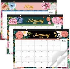 2026 Desk Calendar - 12 Months Large 2026, 17"x 12", 12"