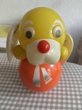 DDR Spielzeug Hund mit Rollaugen, Plastik, Ostalgie