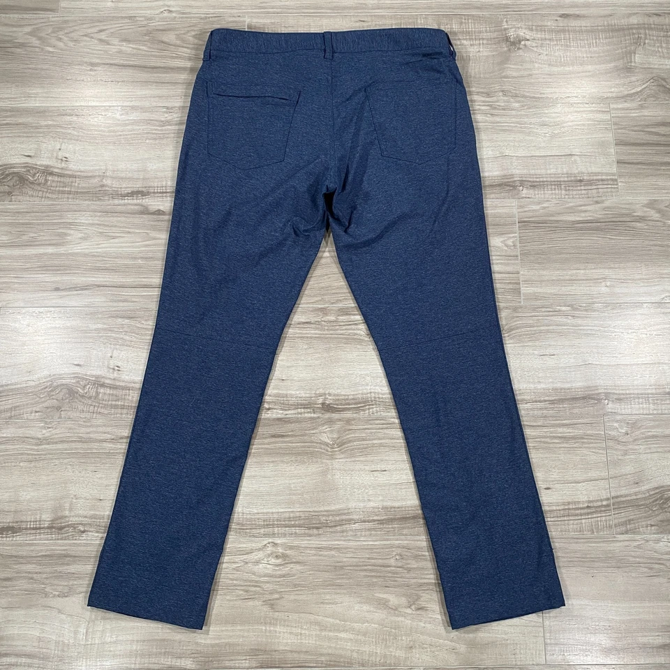 Bonobos Golf Pants Men 35x32 Blue Stretch Chino Performance Athletic Nylon Blend - Image 3 of 4