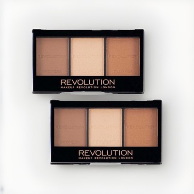 Set  of 2 Makeup Revolution Beauty Ultra Contour Kit, Light Medium Code C04