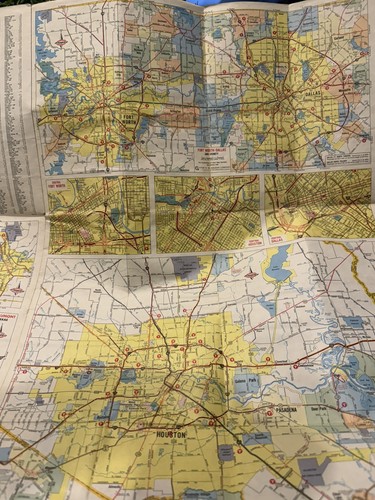 Mappa stradale Texaco Texas anni 60-70 vintage / テキサコ テキサス州 道路地図 - Foto 5 di 9