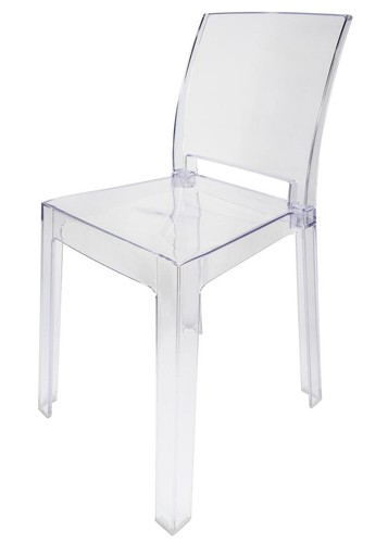 Ghost Stuhl mit quadratischer Rückenlehne aus klarem Harz von Chivari - Bild 3 von 11