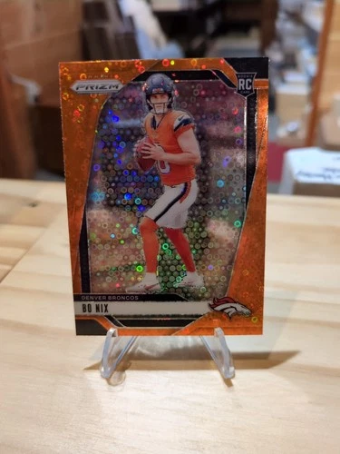 2024 Prizm Bo Nix Orange Disco Prizm Rookie COLOR MATCH #309 Broncos