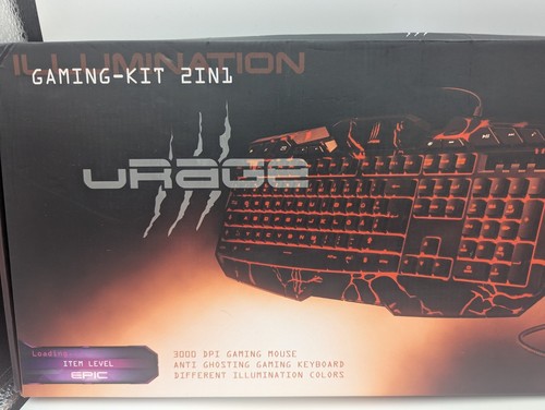 Hama uRage Illuminated LED Backlight 2in1 Gaming Keyboard & Mouse Starter Set - Picture 2 of 8