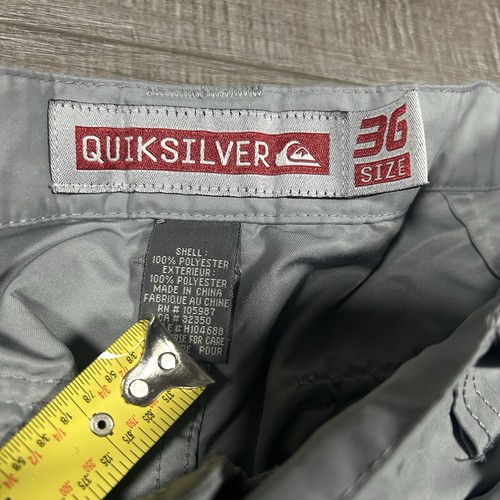Quiksilver Cargo Shorts Men’s 36 Gray Outdoor Surf Skate Boardshorts Pockets - Picture 2 of 6