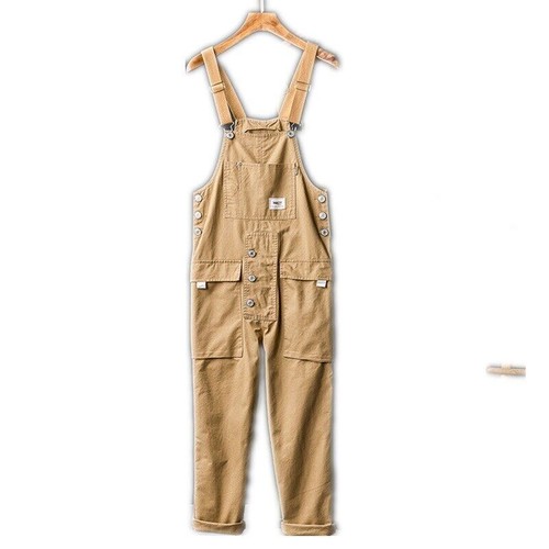 2025 Men's Overalls Trousers Suspender Workwear Cotton Casual Loose Jumpsuit - Picture 9 of 14