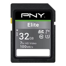 (4 Pack) - PNY 32GB Elite Class 10 U1 V10 SDHC Flash Memory Card - 100MB/s Read