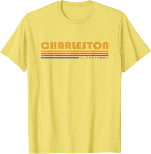 Vintage Charleston, SC South Carolina Retro 70s Style Vacay T-Shirt Hoodie - Picture 6 of 6